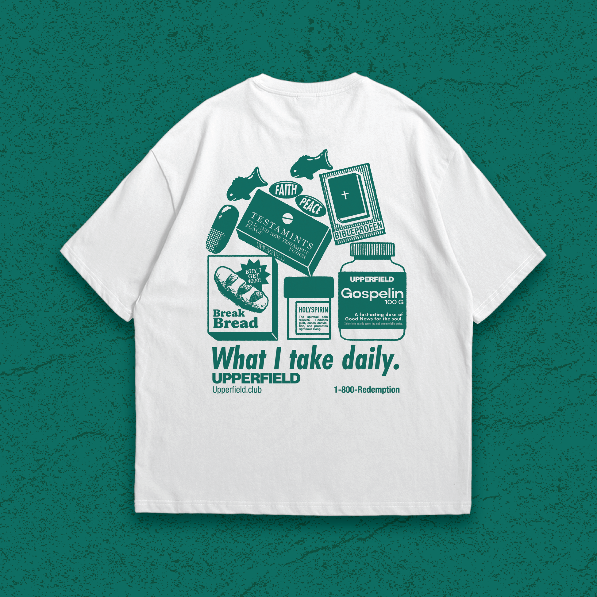 "What I Take Daily" Christian t-shirt - Unisex Oversized Boxy Tee