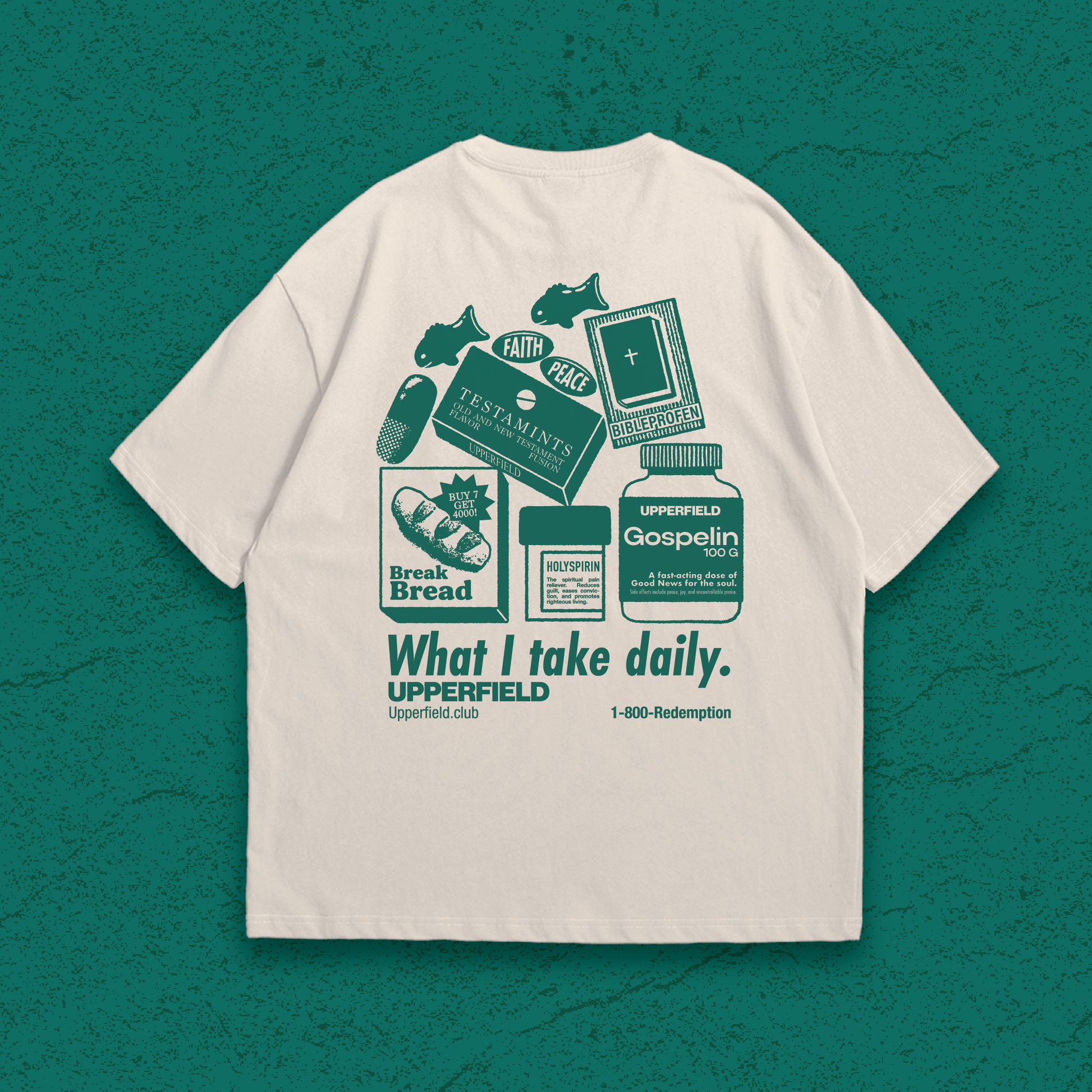 "What I Take Daily" Christian t-shirt - Unisex Oversized Boxy Tee